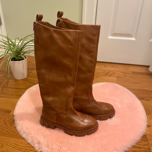 Free People Brooks Caramel Tall Boots size 38 - Picture 6 of 14